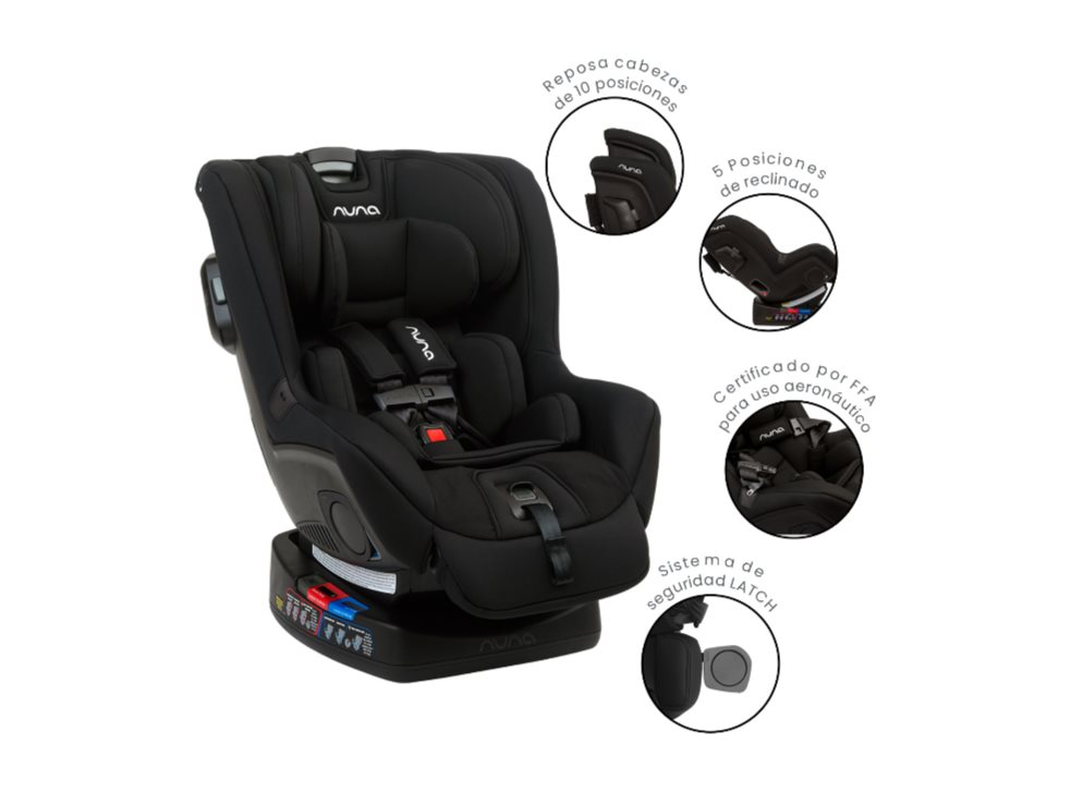 SILLA PARA CARRO NUNA BEBE  RAVA CAVIAR NUNA CAJA INDIVIDUAL x 1 SILLA PARA CARRO NUNA BEBE  RAVA CAVIAR