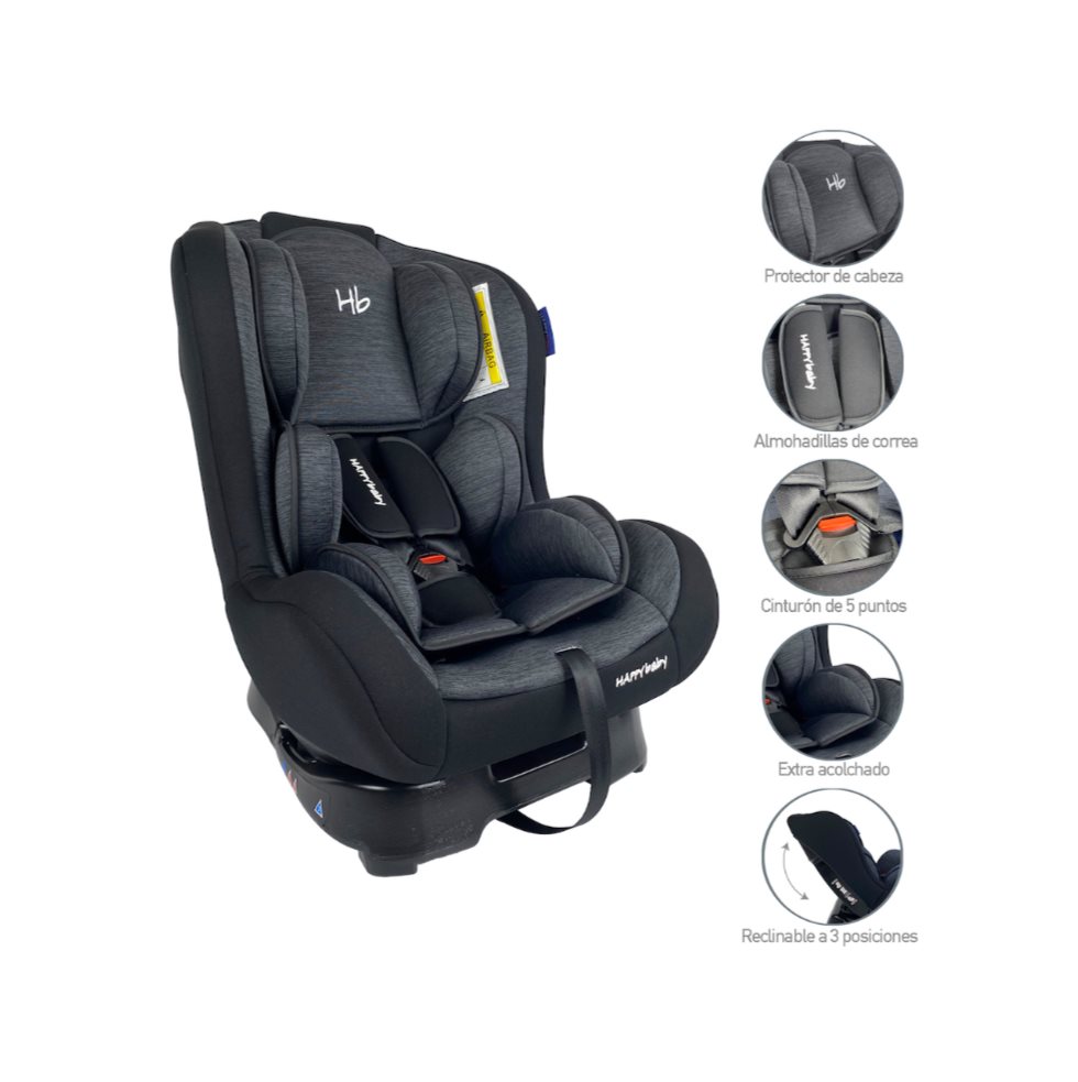 Silla Carro Bebe Happy Baby Gold Negro Gris HAPPY BABY Caja x 1 