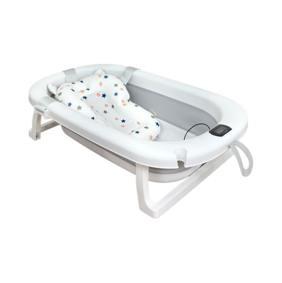 Bañera Bebé Happy Baby Cojín y Termómetro Samy Gris HAPPY BABY Caja x 1 Bañera Bebé Happy Baby Cojín y Termómetro Samy Gris HAPPY BABY Caja x 1