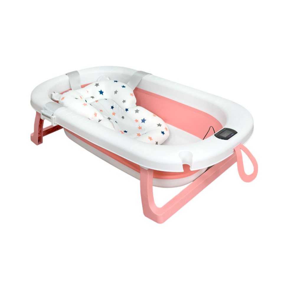 Bañera Bebé Happy Baby Cojín y Termómetro Samy Rosado HAPPY BABY Caja x 1 Bañera Bebé Happy Baby Cojín y Termómetro Samy Rosado HAPPY BABY Caja x 1
