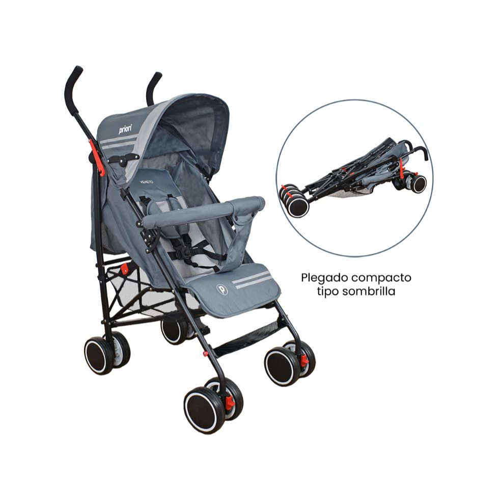Coche Paseador Bebé Veneto Line priori Gris Priori Caja x 1  
