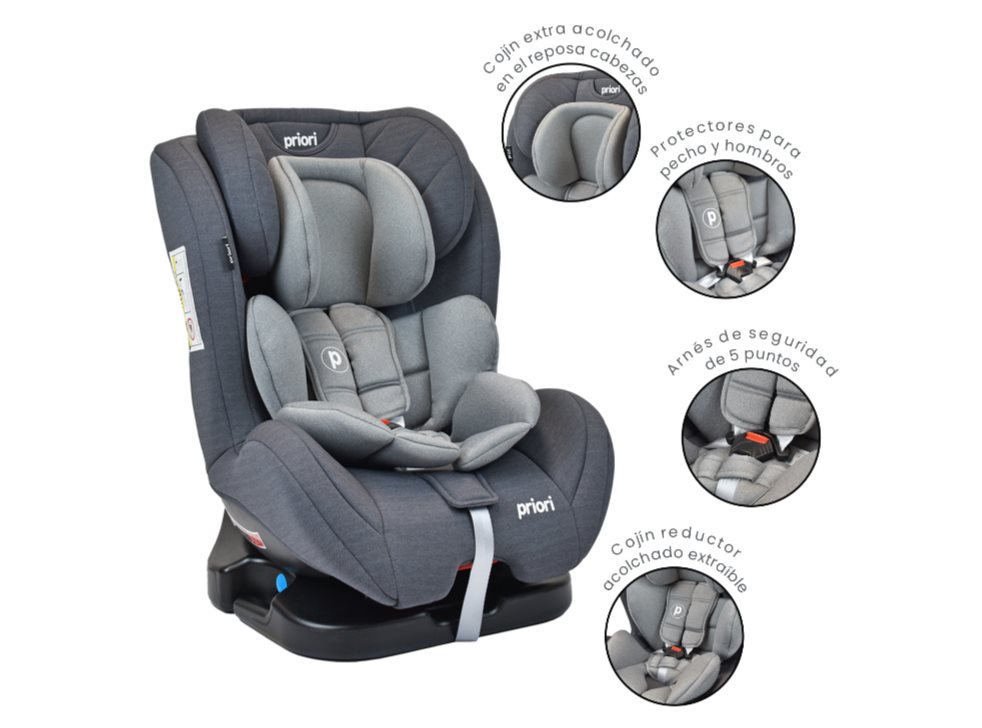 SILLA PARA CARRO BEBE PRIORI PRIX GRIS PRIORI CAJA INDIVIDUAL x 1  