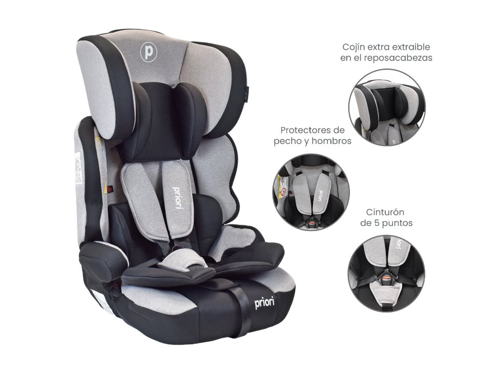 SILLA PARA CARRO BEBE PRIORI THUNDER GRIS PRIORI CAJA INDIVIDUAL x 1 