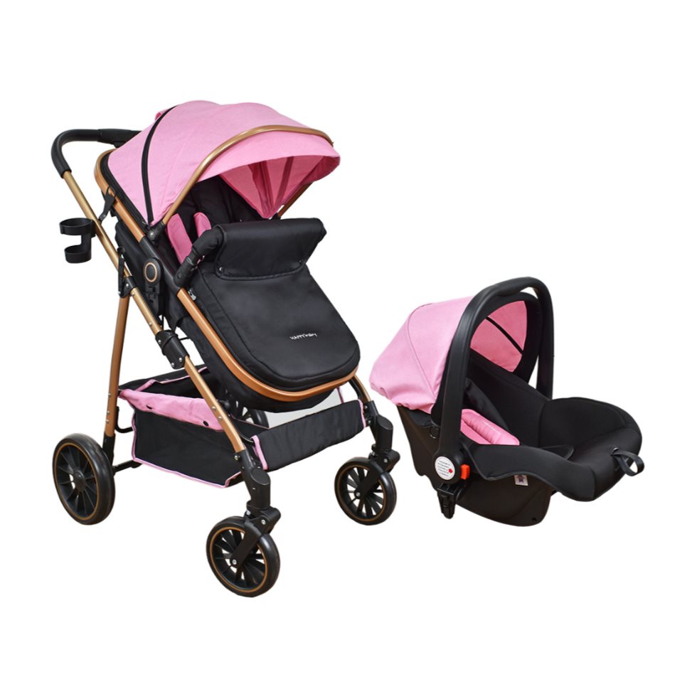 Coche Bebe Travel system Welly Happy Baby Rosado Happy Baby Caja x 1