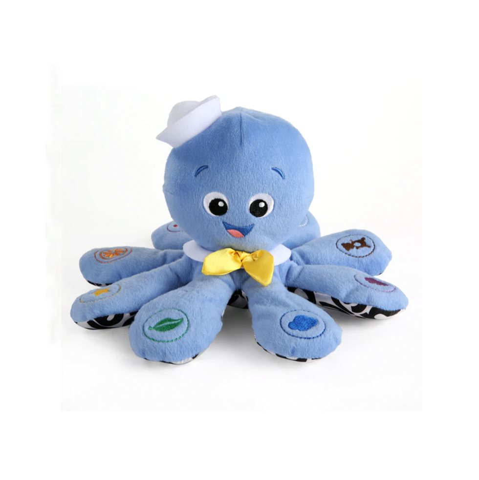Peluche Bebe Pulpo Musical Baby Einstein 30933 Baby Einstein Caja x 1 El pulpo Opus de los videos de Baby Einstein llevará a tu pequeño a una aventura de color, música y diversión. Este juguete de peluche para actividades es adorable y abrazable, y cada apretón le prese