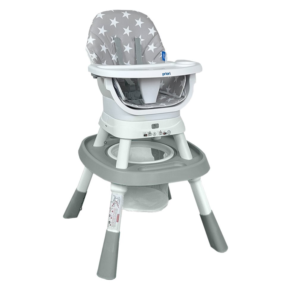 Silla Comedor bebé 12 en 1 con Giro 360 Yae de Priori Gris PRIORI Caja x 1