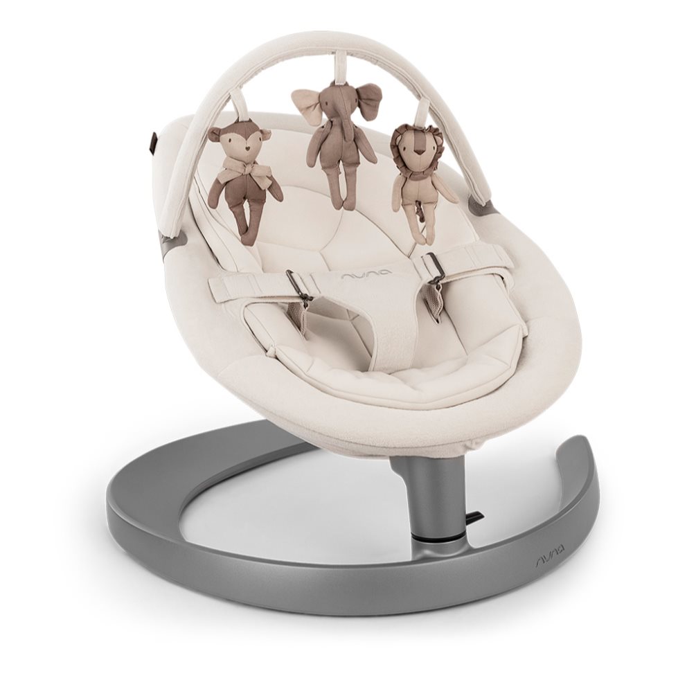 Silla Mecedora Bebe Nuna Leaf Grow Cloud NUNA Caja x 1 Silla Mecedora Nuna base Curv proporciona un diseño elegante y contemporáneo para uso de bebé, un suave empujón hace que LEAF ™ crezca de lado a lado.