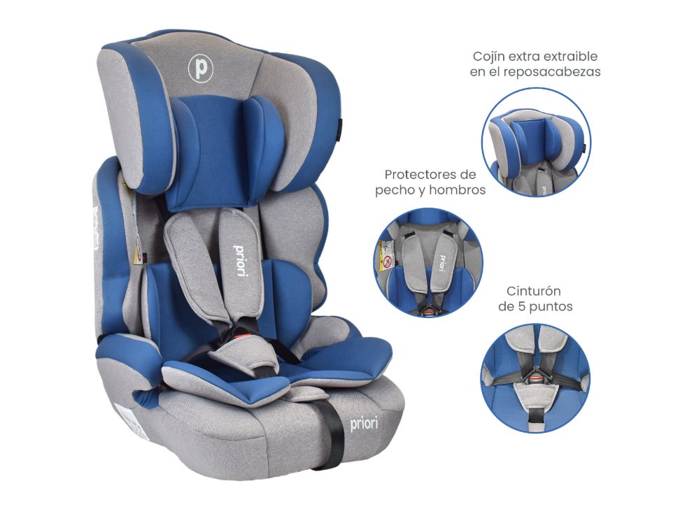 SILLA PARA CARRO BEBE PRIORI THUNDER AZUIL PRIORI CAJA INDIVIDUAL x 1 SILLA PARA CARRO BEBE PRIORI THUNDER AZUIL