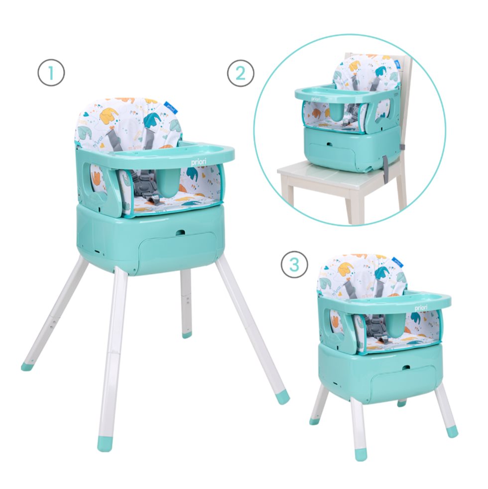 SILLA COMEDOR BEBE PRIORI 3 EN 1 BONY VERDE PRIORI CAJA INDIVIDUAL x 1 Comedor Bony  Priori 3 en 1:  silla alta, silla baja y booster, apto para edades de 6 meses a 36 meses cuenta con cinturón de seguridad de 5 puntos,  bandeja extraible y reposapiés.