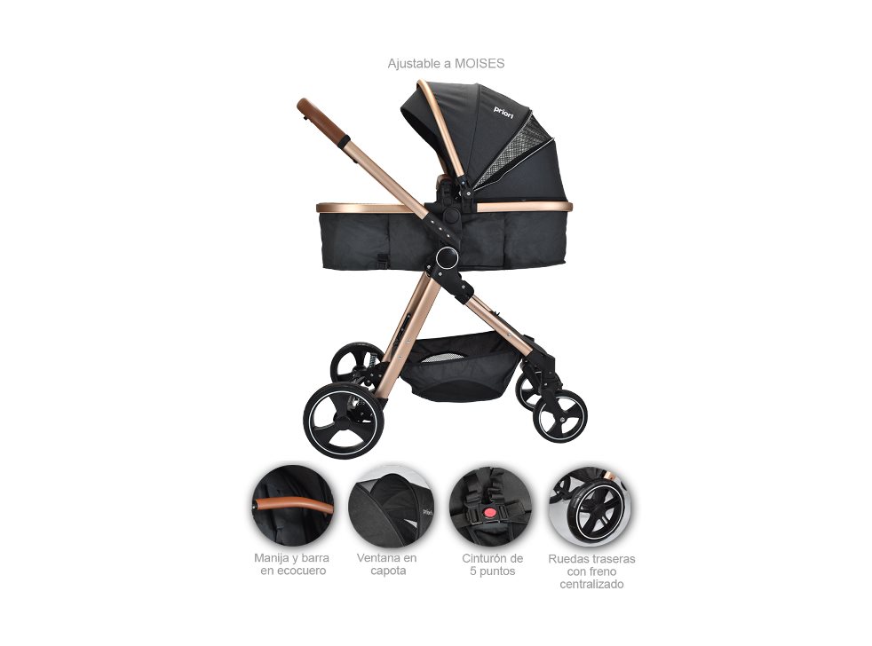 COCHE BEBE PRIORI MIKE CS NEGRO PRIORI CAJA INDIVIDUAL x 1 