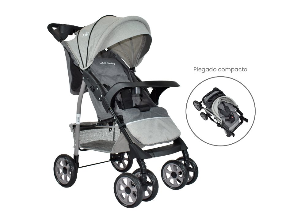 COCHE HAPPY BABY KLAUS GRIS HAPPY BABY Caja individual x 1  