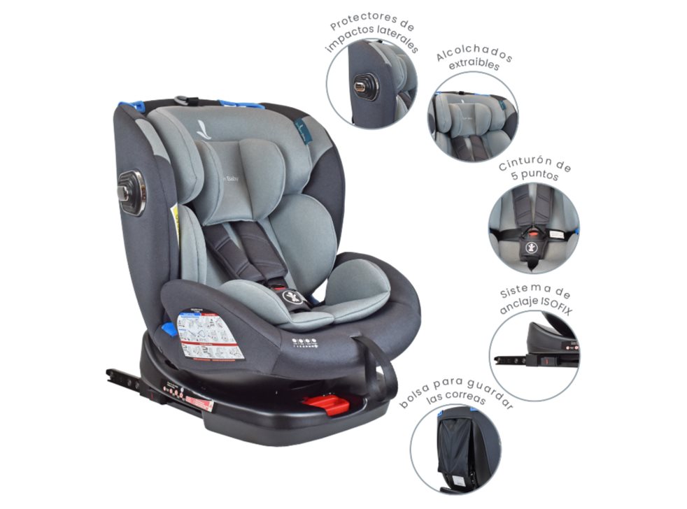 SILLA PARA CARRO BEBE PREMIUYM BABY WINNER GRIS PREMIUM BABY CAJA INDIVIDUAL x 1