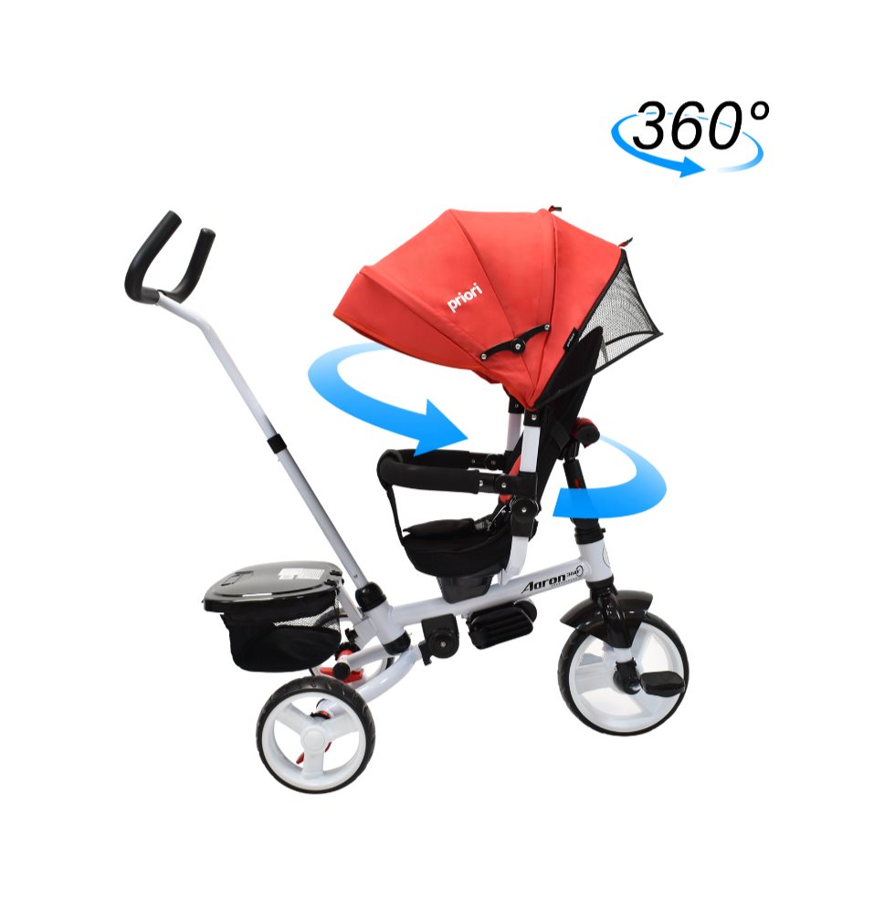Triciclo Paseador  Aaron 360° Priori Rojo PRIORI CAJA x 1