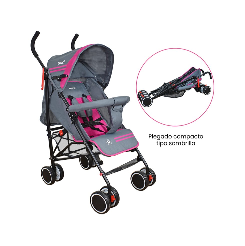 Coche Paseador Bebé Veneto Line priori Rosa Priori Caja x 1 