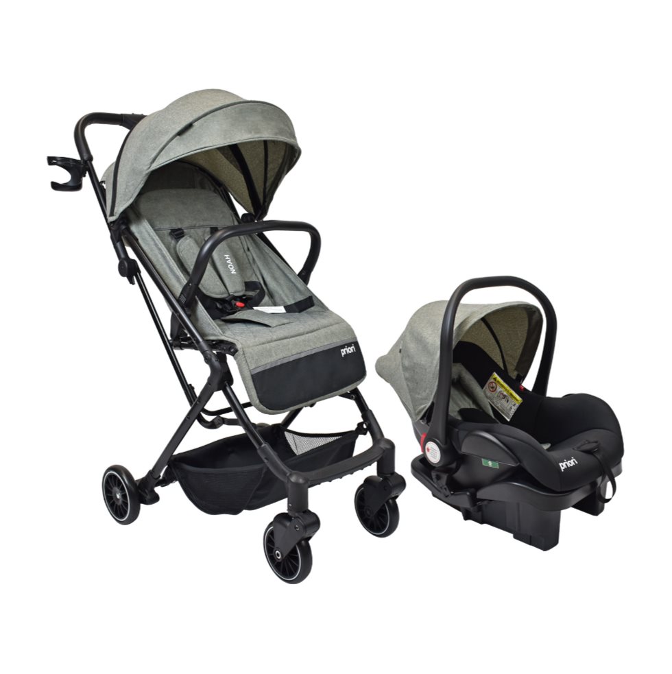 Coche Travel System Noah Priori Gris PRIORI Caja x 1 El coche de bebé Priori Noah con porta bebé es la combinación perfecta de seguridad, confort y practicidad para padres modernos. Su diseño ligero y compacto facilita su transporte, mientras que su sis