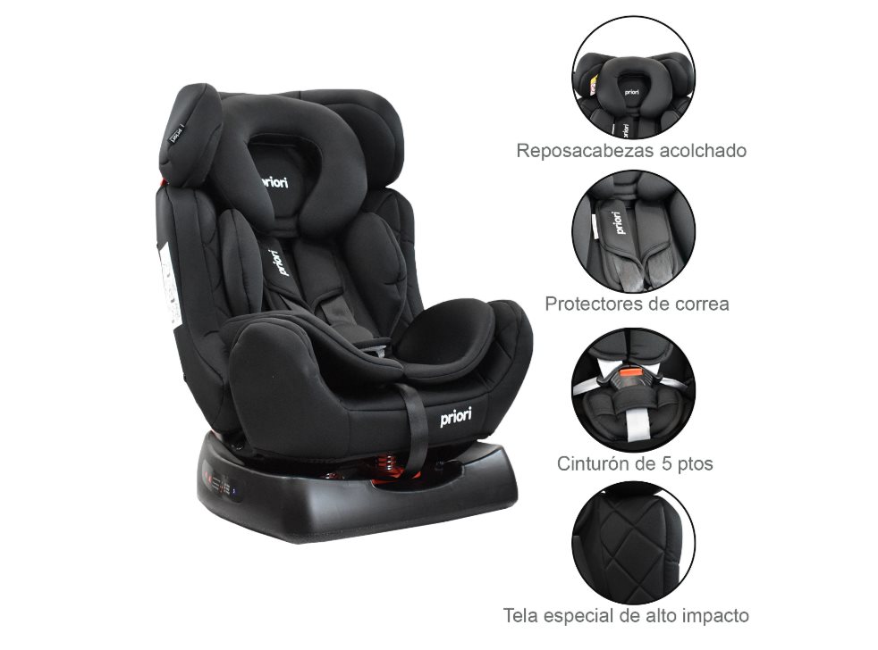 SILLA PARA CARRO BEBE PRIORI FOCUS NEGRA PRIORI CAJA INDIVIDUAL x 1 
