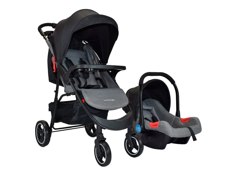 COCHE BEBE TRAVEL SYSTEM HAPPY BABY YOU NEGRO HAPPY BABY Caja individual x 1 COCHE BEBE TRAVEL SYSTEM HAPPY BABY YOU NEGRO