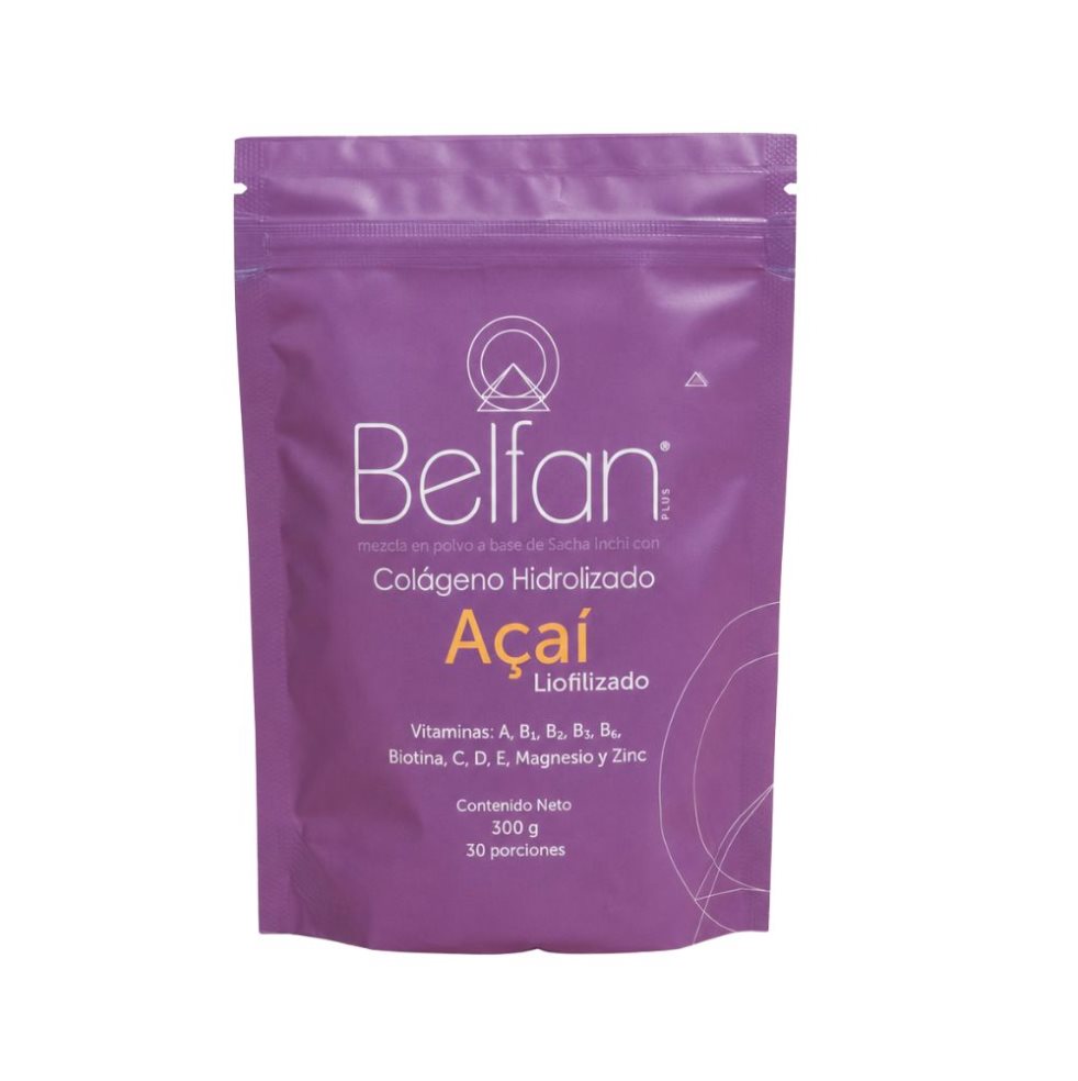 Colágeno Hidrolizado Açaí x 300g Belfan Bolsa x 1 Colágeno Hidrolizado Açaí x 300g Belfan Bolsa x 1