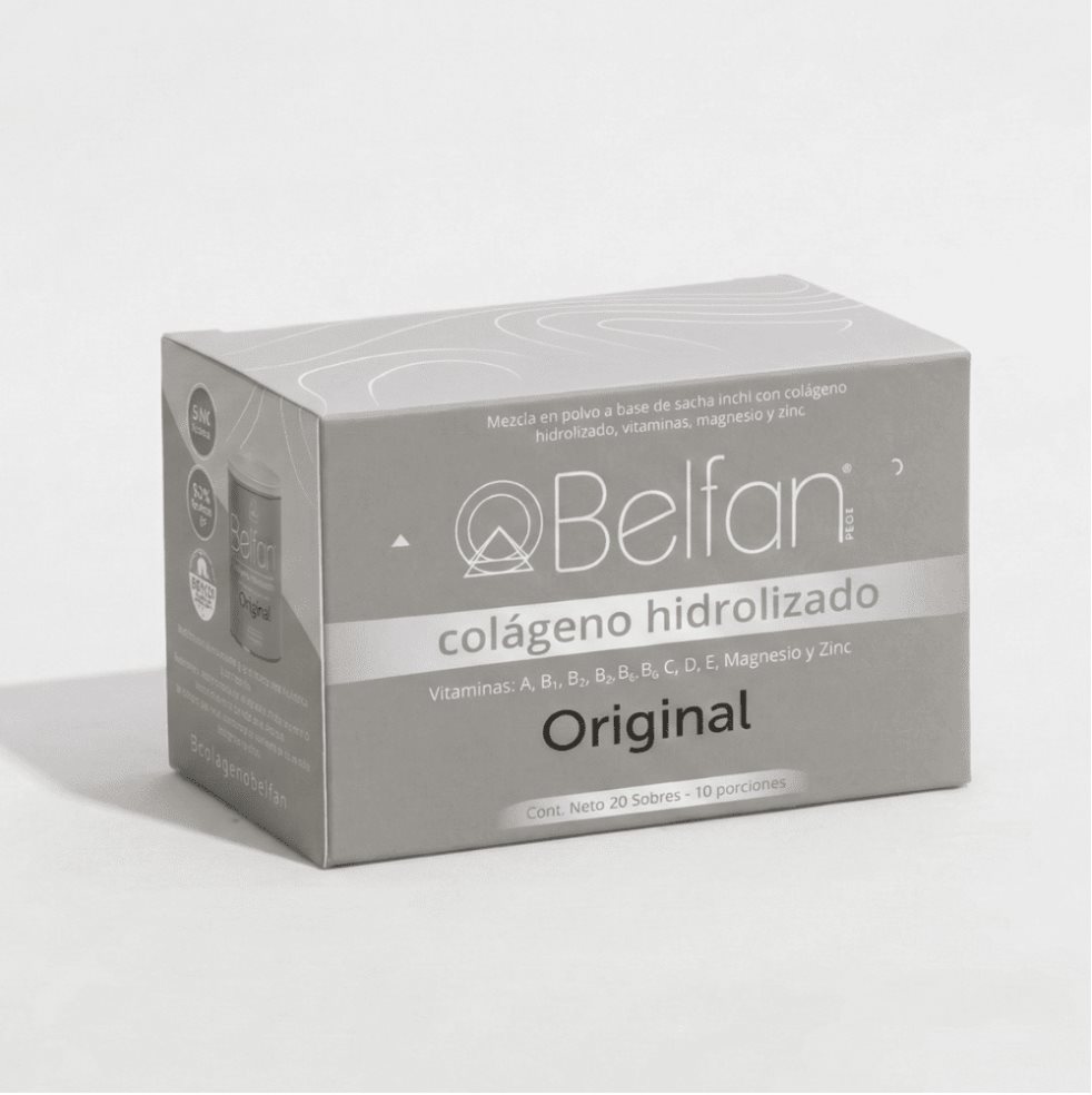 Colágeno hidrolizado Caja original x 20 sobres Belfan 20 sachets x 100 g Colágeno hidrolizado Caja original x 20 sobres Belfan 20 sachets x 100 g