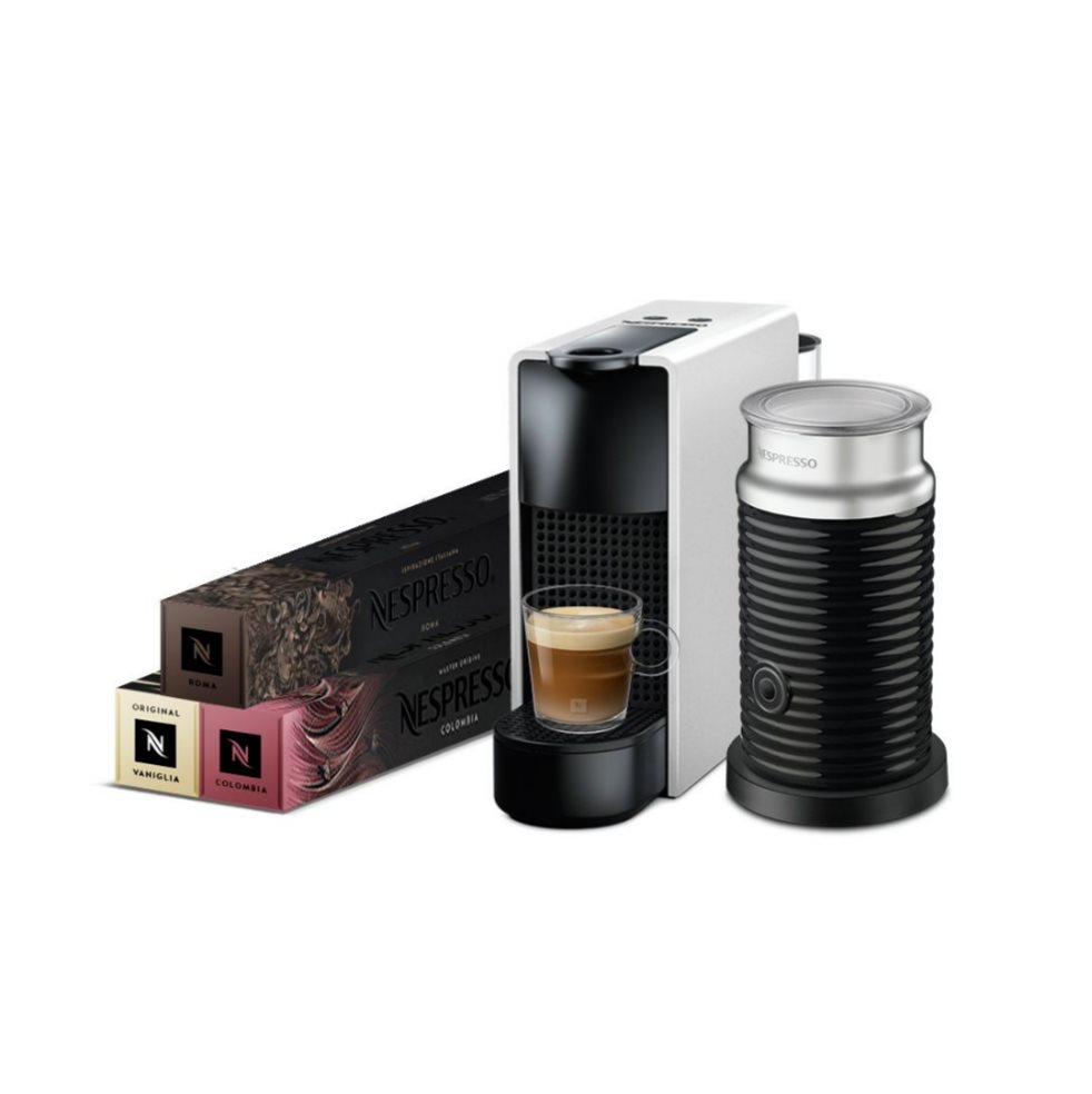 Cafetera Nespresso Essenza Mini Silver & Espumador de Leche Nespresso  x 1 