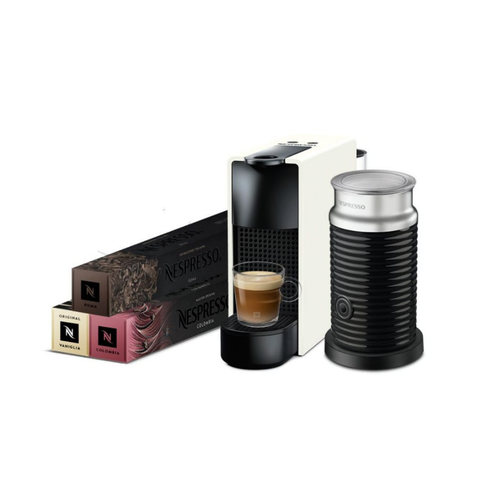 Cafetera Nespresso Essenza Mini Blanca & Espumador de Leche Nespresso  x 1  