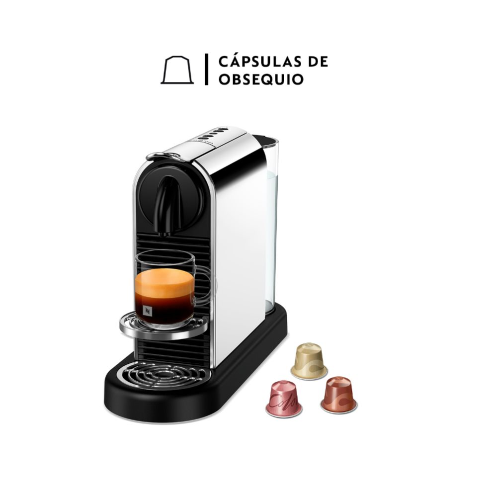 Cafetera Nespresso Citiz Platinum Nespresso  x 1 PARA LOS AMANTES DEL DISEÑOUna auténtica mezcla de estilo y sustancia, por dentro y por fueraInspirada en la arquitectura urbana, todos los caminos conducen a la máquina de café Nespresso Citiz Black.