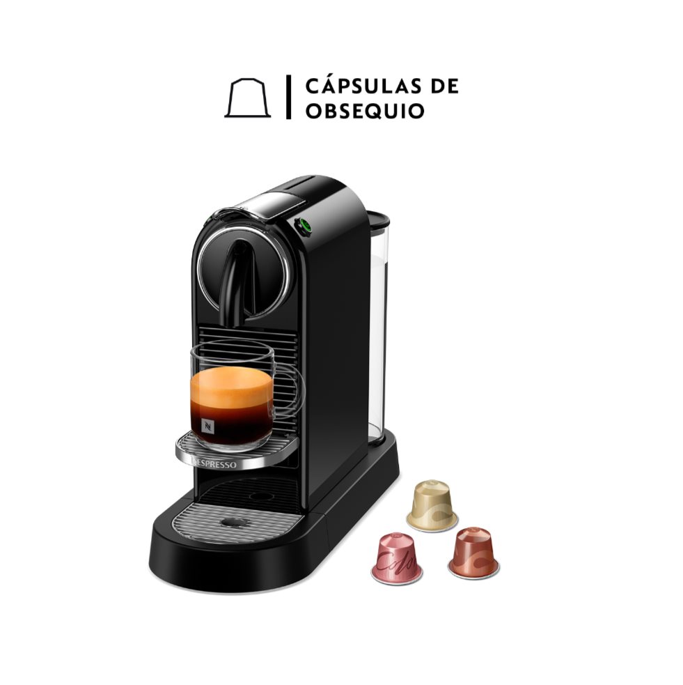 Cafetera Nespresso Citiz Negro Nespresso  x 1 PARA LOS AMANTES DEL DISEÑOUna auténtica mezcla de estilo y sustancia, por dentro y por fueraInspirada en la arquitectura urbana, todos los caminos conducen a la máquina de café Nespresso Citiz Black.