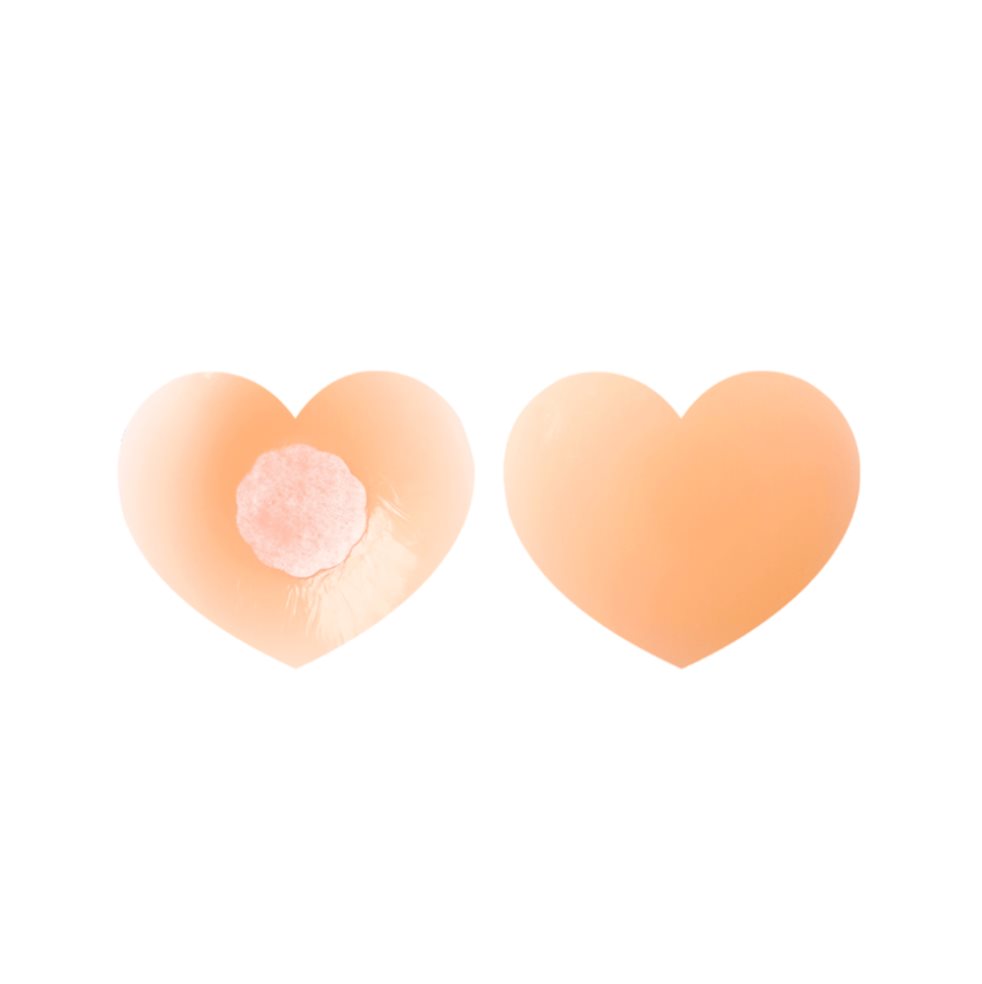 Cubre pezones corazón ultra delgados ligeros / Heart nipple cover / ISA-71 Bella confidence  Bolsa ziploc x 1 CUBRE PEZONES ULTRADELGADOS INVISIBLES REUTILIZABLES COLOR PIEL
 Cubre pezones ultradelgados de silicona en forma de corazón con aislante de 
pezón, no se marca en ninguna prenda. Adhesivo hipoalergén
