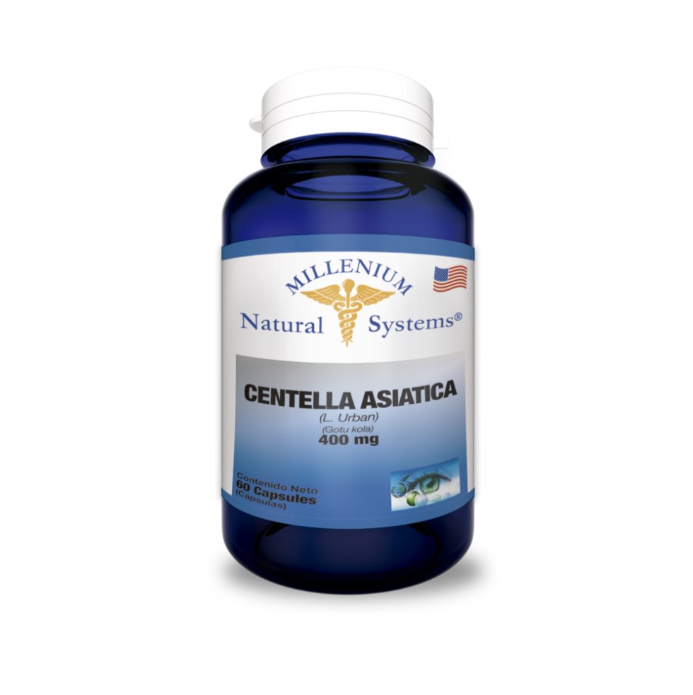 CENTELLA ASIATICA 400 mg X 60 Natural Systems Frasco x 60 Ayuda a aliviar los síntomas de venas varicosas, problemas de circulación en las piernas, y úlceras en el estómago y el duodeno. ES UN FITOTERAPÉUTICO. NO EXCEDER SU CONSUMO. LEER INDICACIONES Y CONTR