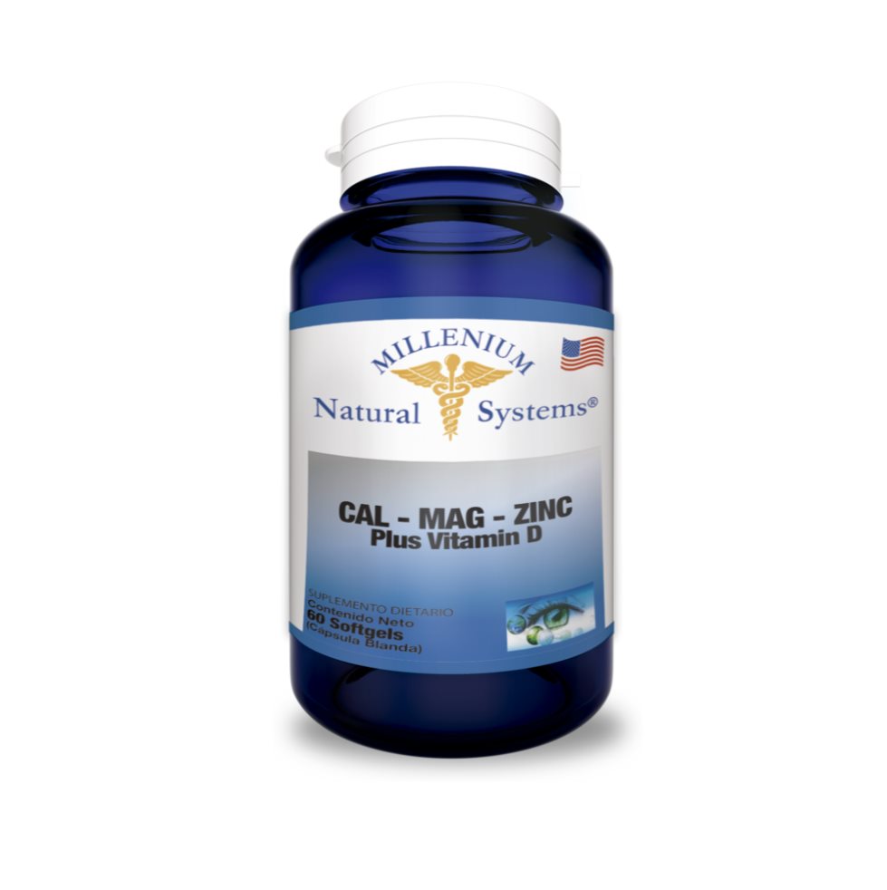 CAL MAG ZINC PLUS VITAMIN D Natural Systems Frasco x 60 