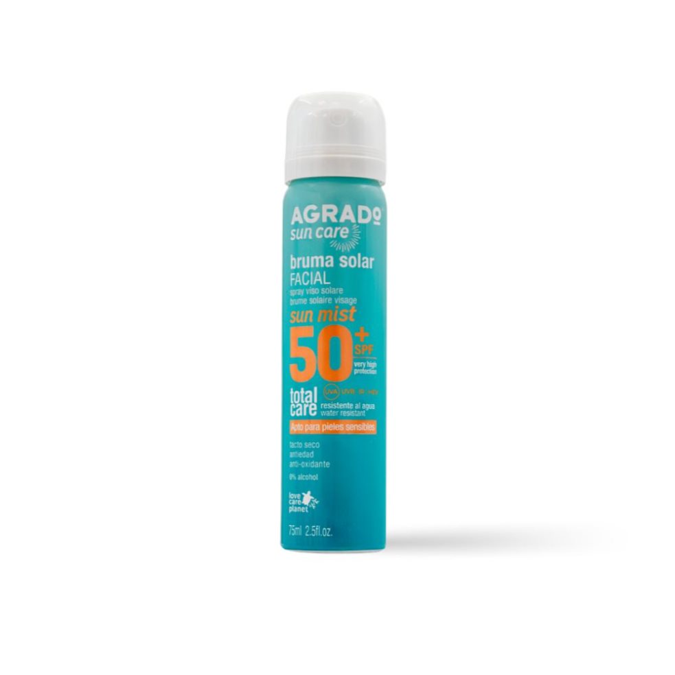 Bruma Facial Solar SPF50+ Agrado 75 ml AGRADO SPRAY x 1 Bruma Facial Solar SPF50+ Agrado 75 ml AGRADO SPRAY x 1