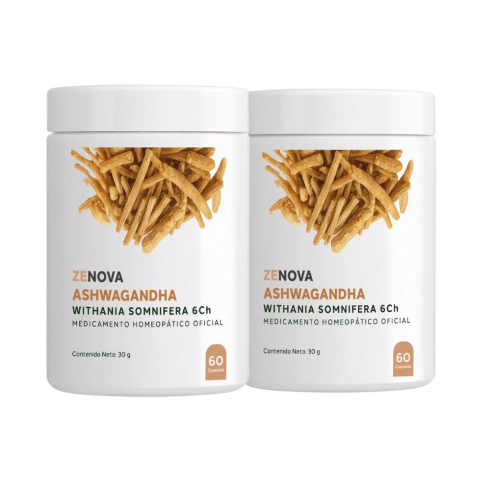 Ashwagandha Relajación, Regula el estrés de 60 cap x2 ZENOVA Envase x CAPSULA X 60