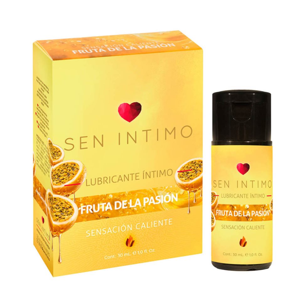 Lubricante caliente fruta de la pasión frasco x 30 ml Sen Intimo Caja x 1