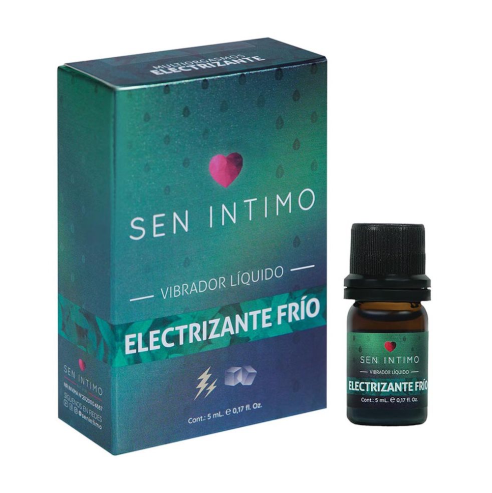 Vibrador líquido multiorgasmos electrizante frío frasco x 5 ml Sen Intimo Caja x 1
