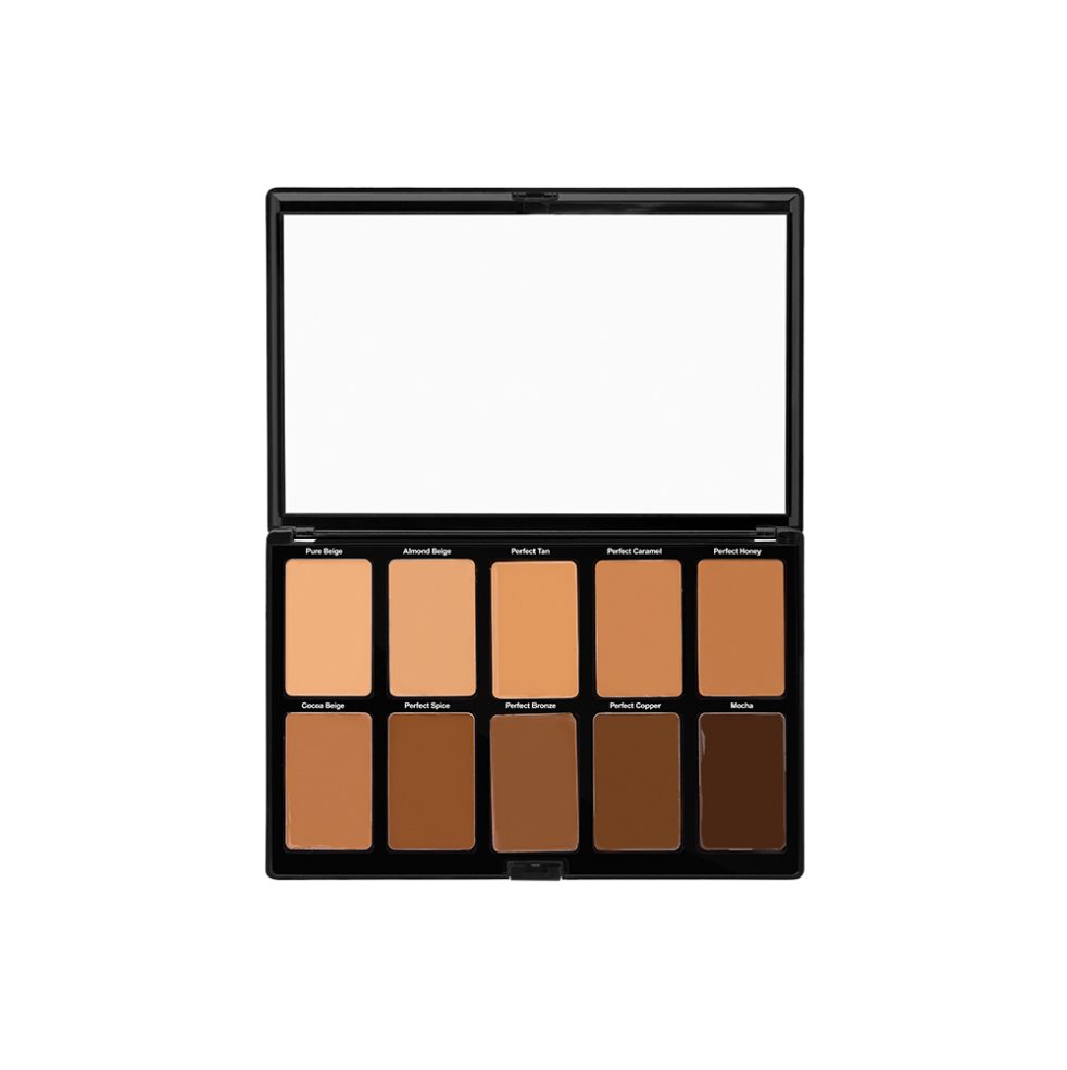 Paleta Profesional De 10 Bases en Polvo Pro Powder Foundation Palette X 73 Gr SACHA COSMETICS Paleta de base en polvo compacto x 1 Paleta Profesional De 10 Bases en Polvo Pro Powder Foundation Palette X 73 Gr SACHA COSMETICS Paleta de base en polvo compacto x 1