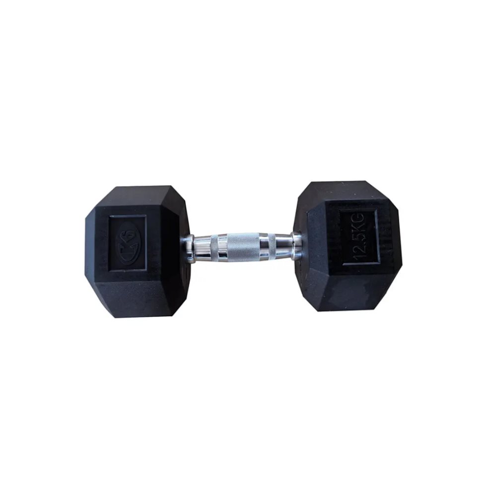 Mancuerna Pesa K6 Hexagonal Encauchetada 12.5kg K6 FITNESS Caja x 1 undefined