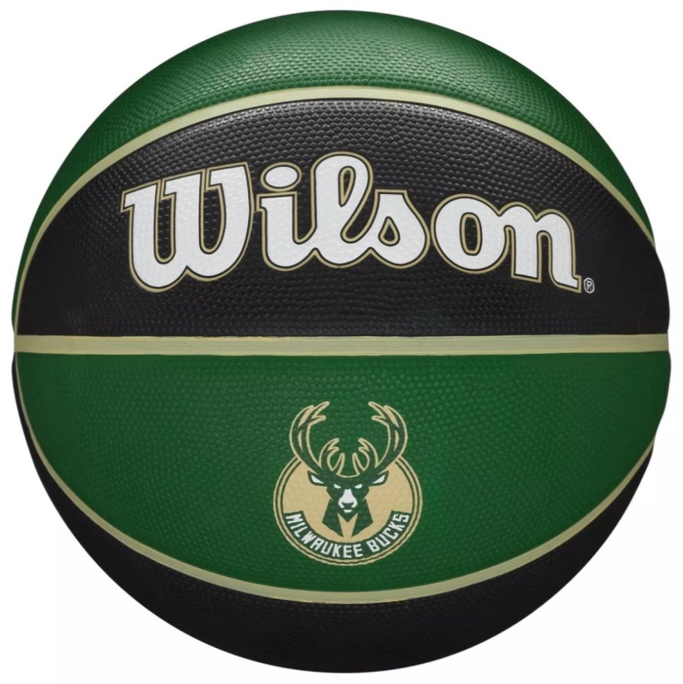 Balon de Baloncesto Wilson NBA Tribute Mil Bucks NO7 Wilson Bolsa x 1 