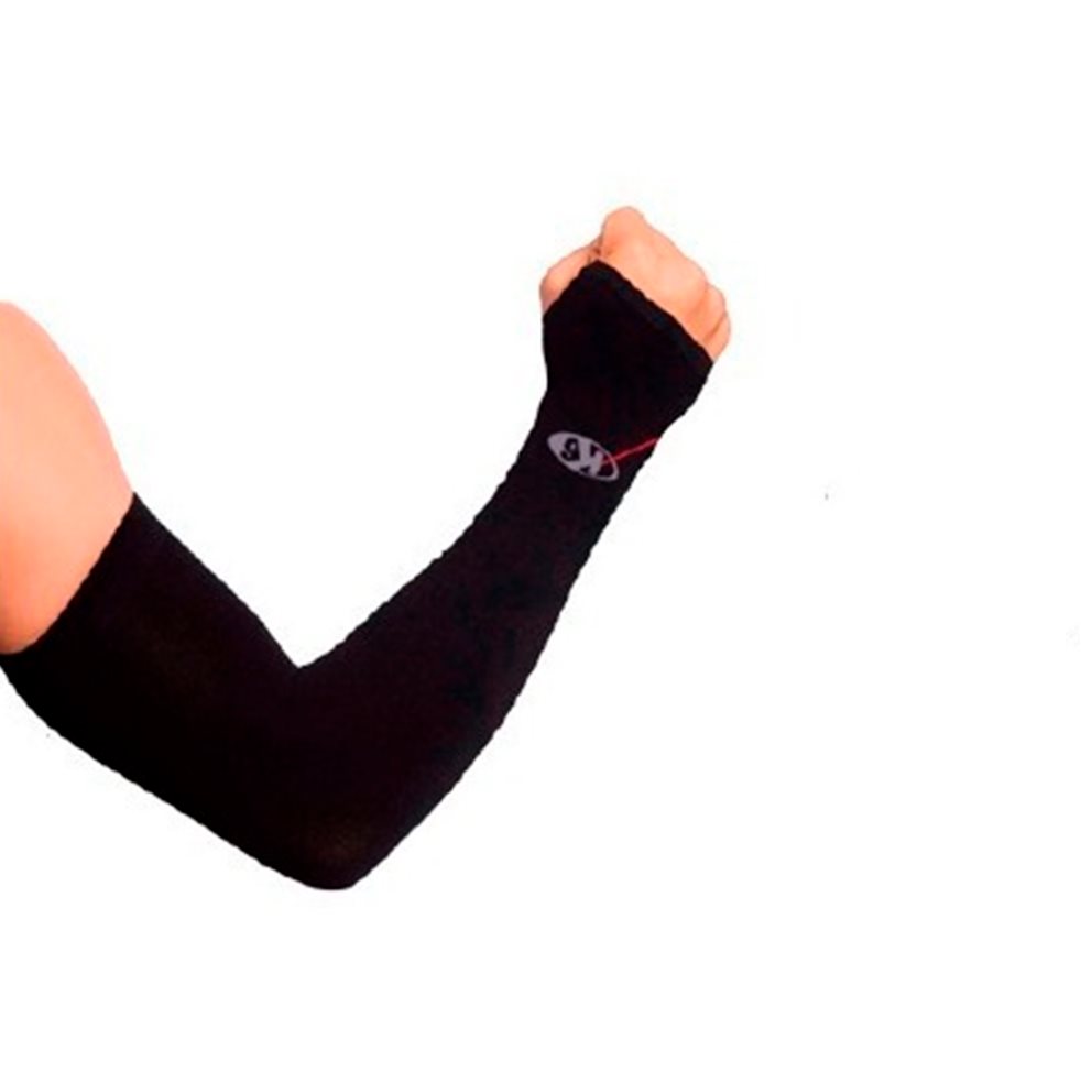 Manga Deportiva Compresión K6 Proteccion Uv Negro - L/xl K6 Caja X 1