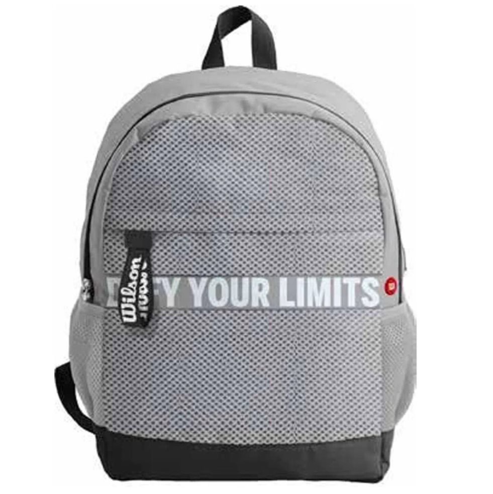Morral Wilson Limit Universitario Unisex Gris Claro Wilson Papeleta x 1 MODELO: Morral Limit Universitario UnisexPosee espacio suficiente para todas tus cosas. Este morral resistente cuenta con dos compartimientos: uno grande y principal, y uno pequeño frontal para guarda