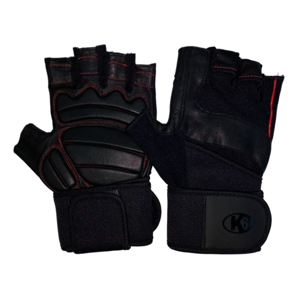 Guantes Doble Muñequera K6 Ice Border Iii (Negro Y Rojo, S) K6 Papeleta X 1
