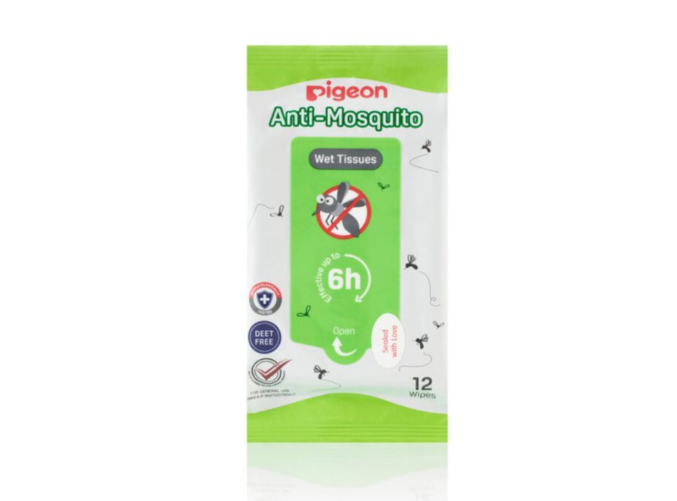 Toallitas Antimosquito x 12 Pigeon Empaque con adhesivo  x 12 