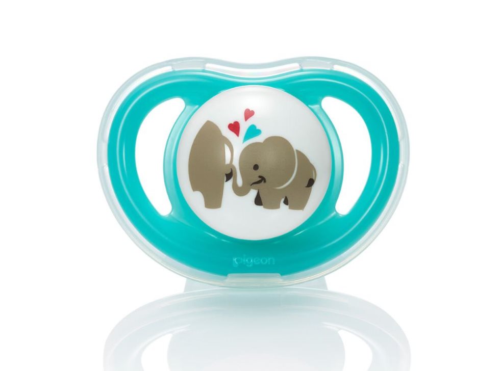 Chupo de Entretención Mini Light Talla M Elefantes Unisex Pigeon Blíster  x 1 