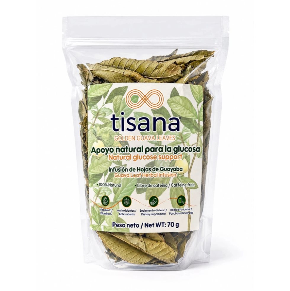 Infusión de hojas de guayaba Tisana Golden Bolsa artesanal  x 70 gr