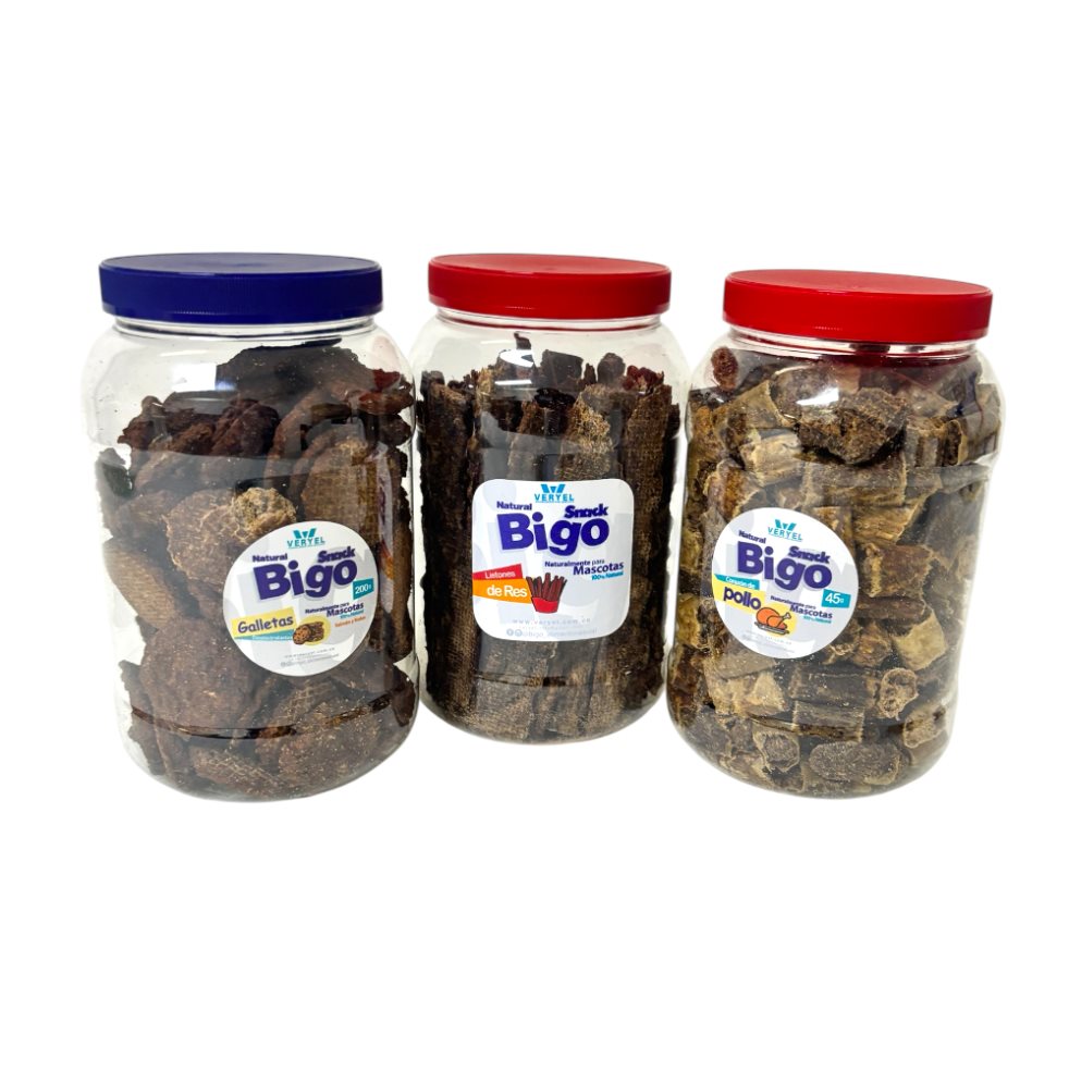 Combo snacks naturales grande, Natural BIGO, deshidratado, Bomboneras, x 3 Natural BIGO 3 bomboneras x 3 Combo de snacks naturales:
Bombonera de Hamburguecitas (galletas) 400g: Snacks de res cerdo y verduras en forma de hmaburguesas (visceras de res, visceras de cerdo, zanahoria, remolacha y cereales)
Bo