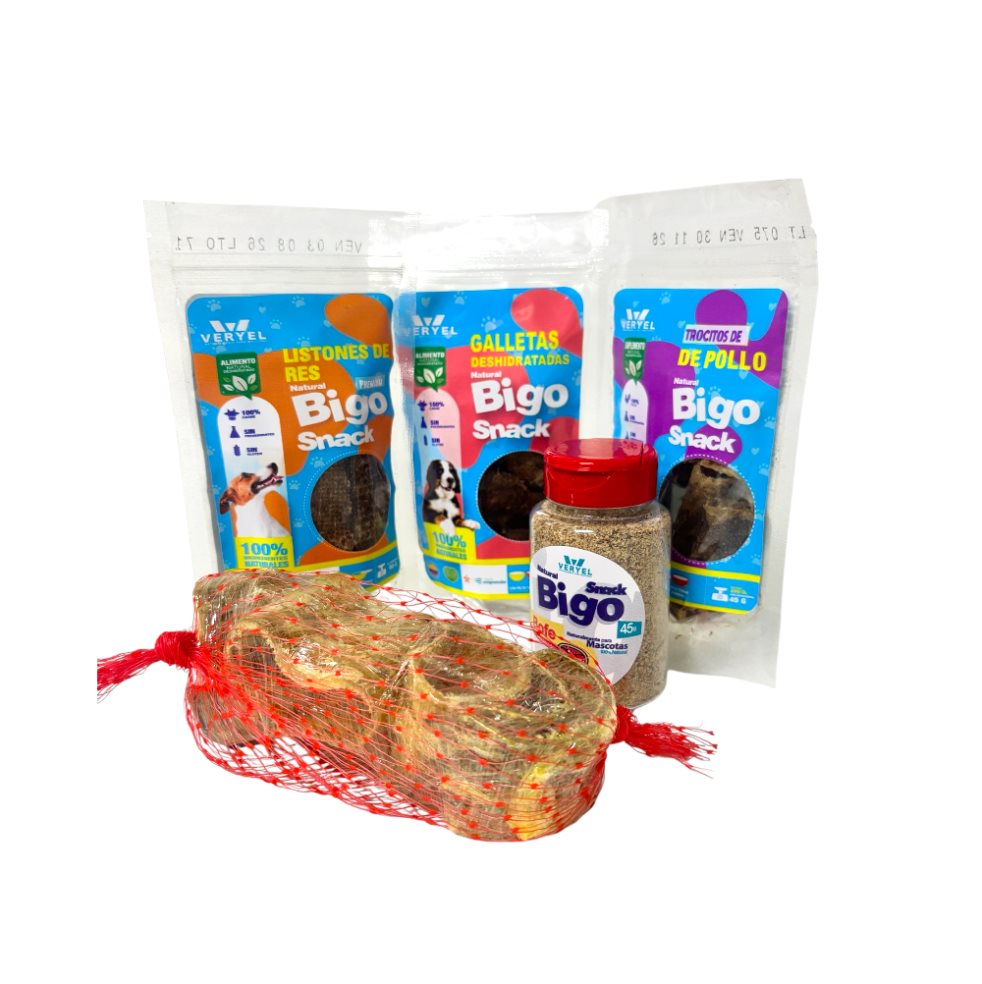 Combo snacks pequeño, Natural BIGO, Deshidratados, 1  X 5 snakcs Natural BIGO 5 SNACKS PEQUEÑOS x 5 
