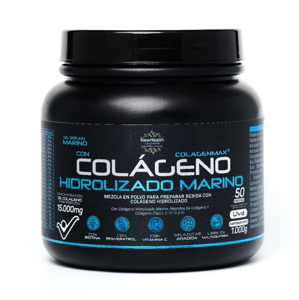Colágeno Marino Uva NEWHEALTH 1000 gr Newhealth Tarro x 1000gr x 1 und 