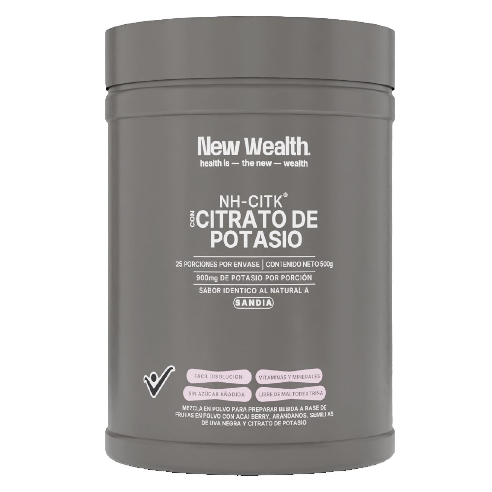Citrato de Potasio Sandia NEW WEALTH Tarro x 500gr x 1 und Citrato de Potasio Sandia NEW WEALTH Tarro x 500gr x 1 und