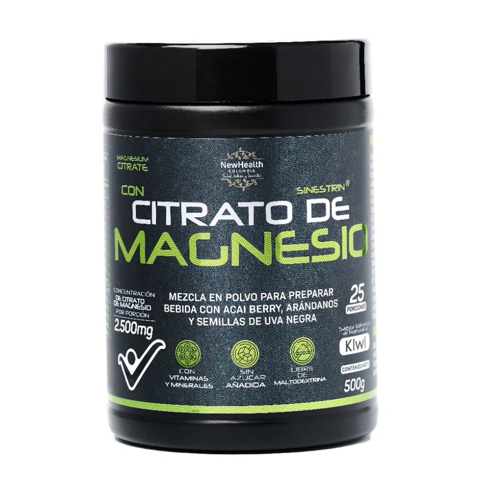 Citrato de Magnesio Kiwi NEWHEALTHx 500gr Newhealth Tarro x 500 gr x 1 und 