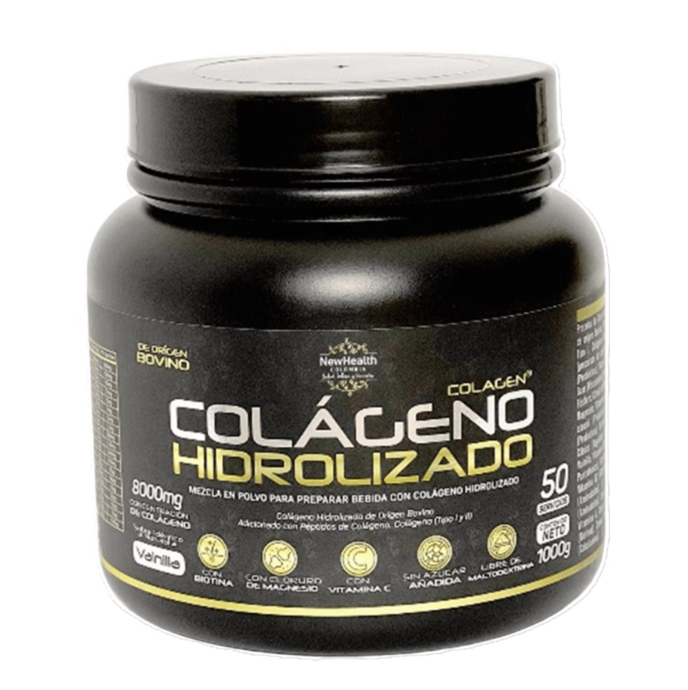 Colágeno Hidrolizado Vainilla NEWHEALTH 1.000gr Newhealth Tarro x 1000gr x 1 und 
