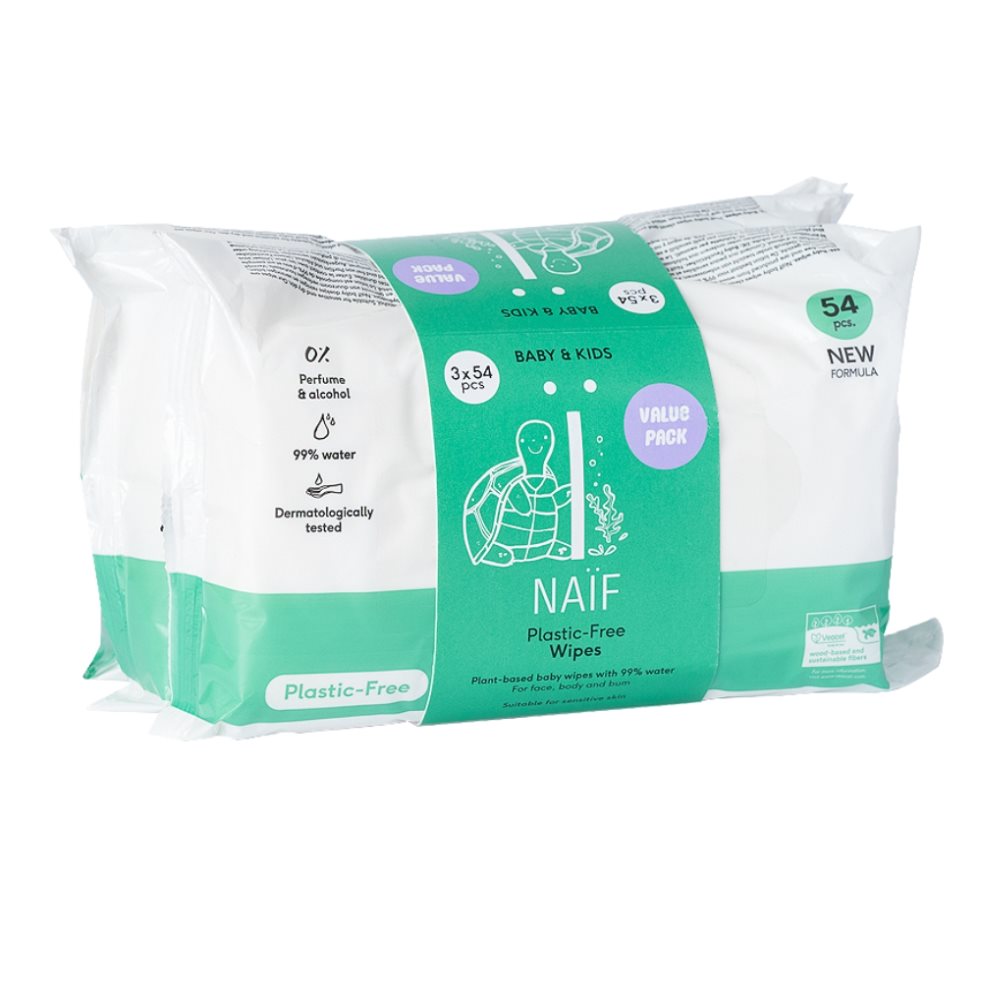 Toallitas Húmedas de Agua Naïf 3 Paquetes - 162 unidades NAÏF EMPAQUE x 162 Toallitas Húmedas de Agua Naïf 3 Paquetes - 162 unidades NAÏF EMPAQUE x 162